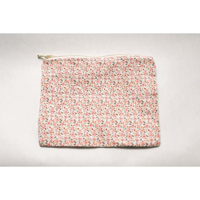 Rosebud Scatter Timeless Floral Ruffle Zipper Pouch - Bags - 4