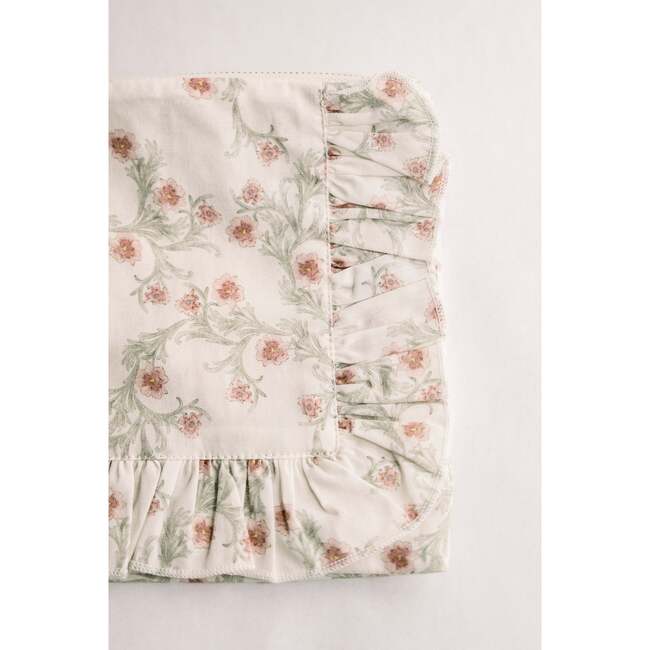 Lilac Vine Scroll Timeless Floral Ruffle Zipper Pouch - Bags - 3