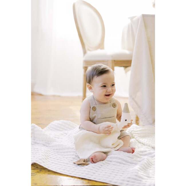 Goose Lovey Security Blanket, Organic Cotton Vanilla Cream - Plush - 3