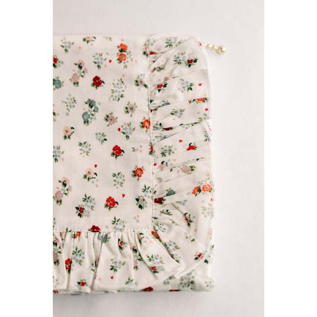 Petite Bouquet Timeless Floral Ruffle Zipper Pouch - Bags - 3
