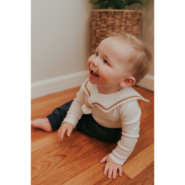 Sailor Style Bib, White