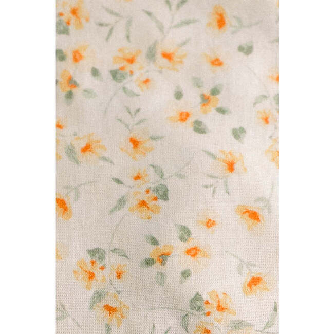 Lemon Blossoms Timeless Floral Ruffle Zipper Pouch - Bags - 5