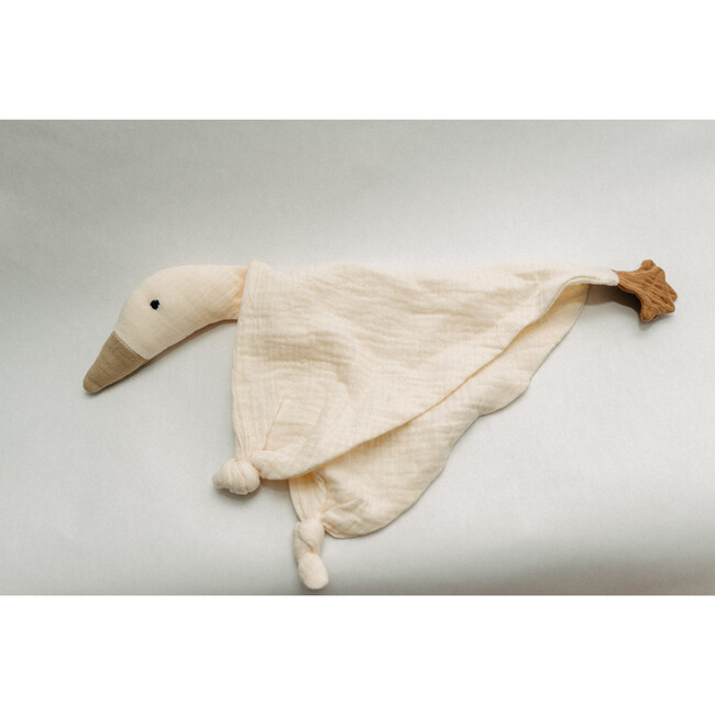 Goose Lovey Security Blanket, Organic Cotton Vanilla Cream - Plush - 7