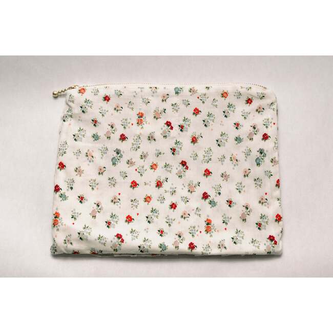 Petite Bouquet Timeless Floral Ruffle Zipper Pouch - Bags - 4