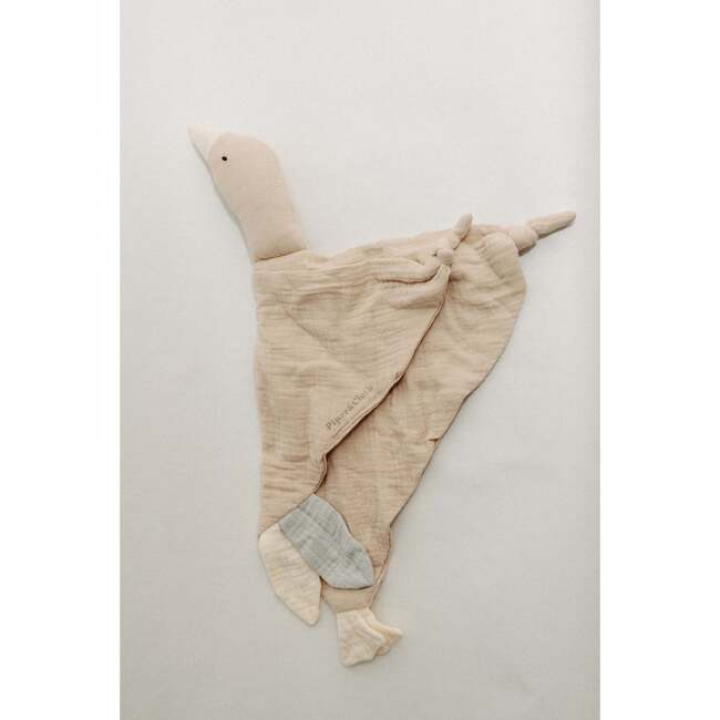 Goose Lovey Security Blanket, Organic Cotton Sand Dune - Plush - 3