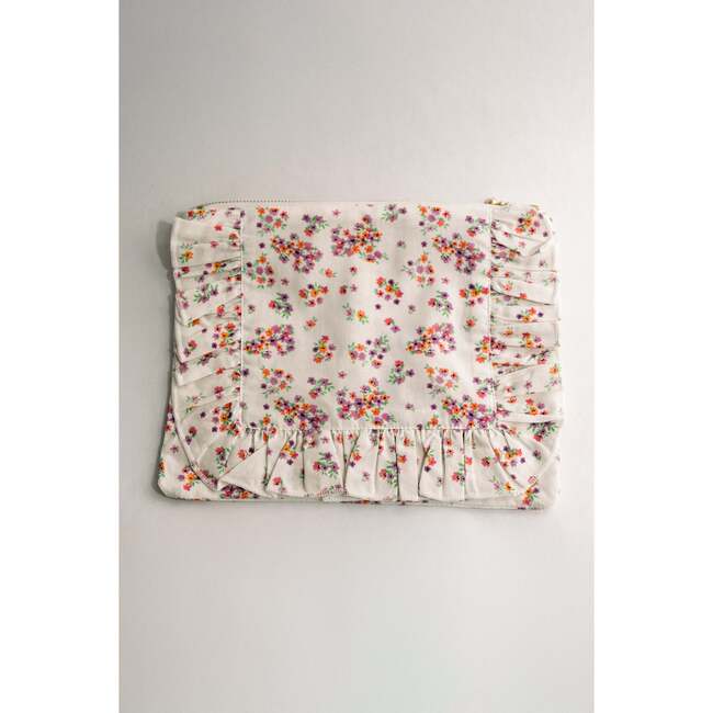 Lavender Marmalade Timeless Floral Ruffle Zipper Pouch