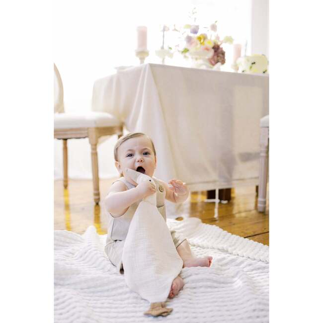 Goose Lovey Security Blanket, Organic Cotton Sand Dune - Plush - 7