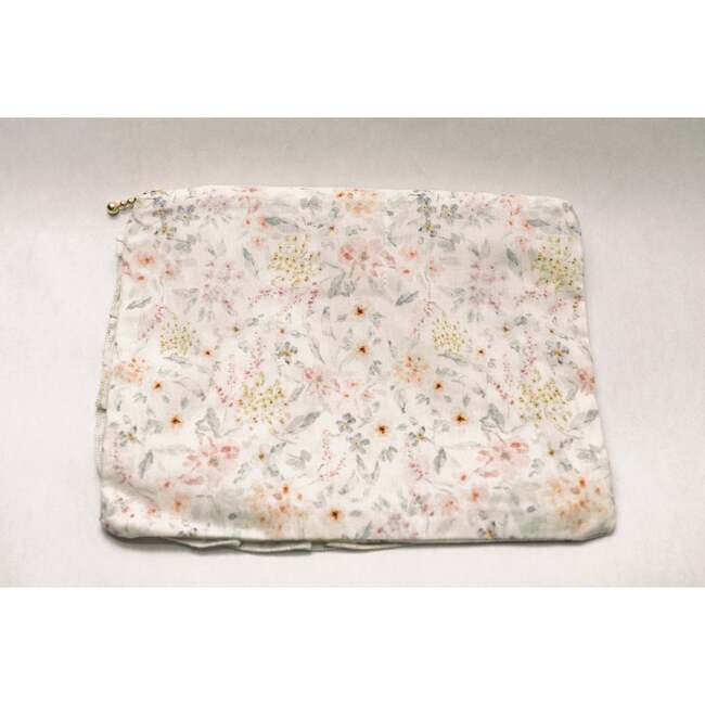 Dewdrop Meadow Timeless Floral Ruffle Zipper Pouch - Bags - 4