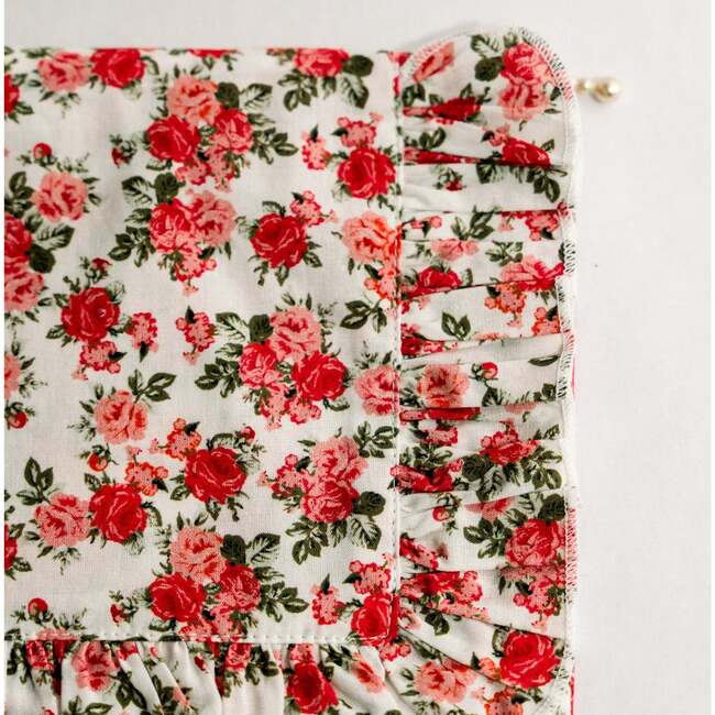 Crimson Rose Timeless Floral Ruffle Zipper Pouch - Bags - 3