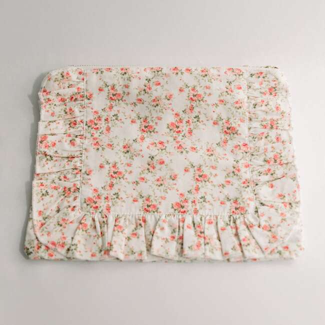 Briar Rose Timeless Floral Ruffle Zipper Pouch - Bags - 3