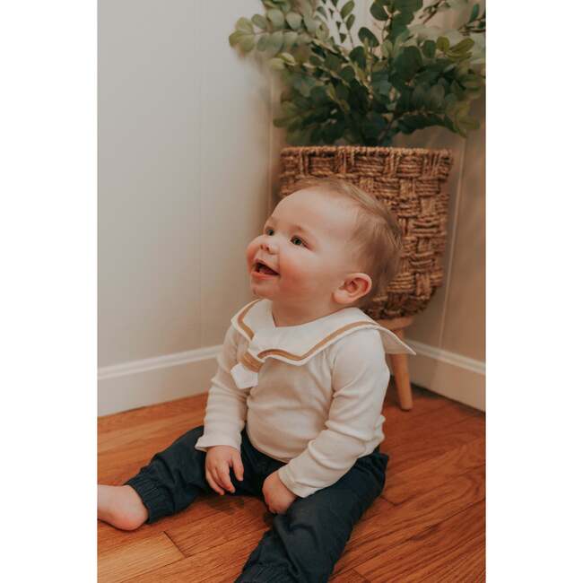 Sailor Style Bib, White