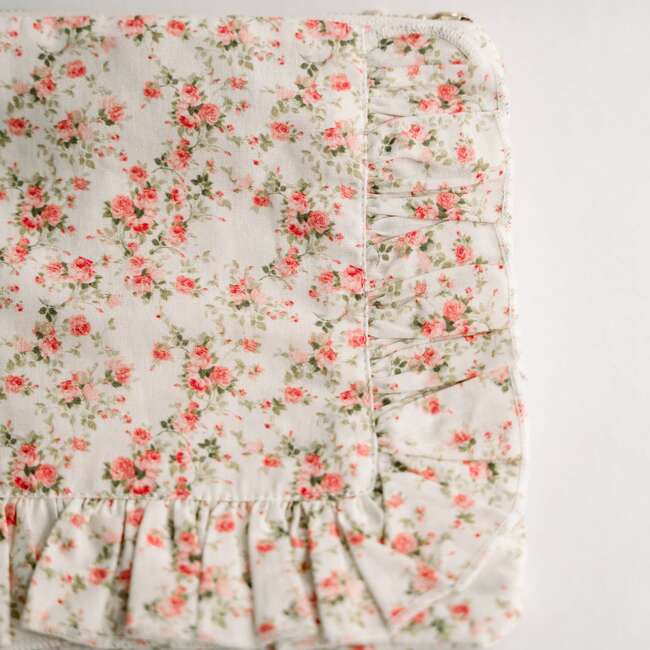 Briar Rose Timeless Floral Ruffle Zipper Pouch - Bags - 4