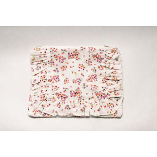 Lavender Marmalade Timeless Floral Ruffle Zipper Pouch - Bags - 3