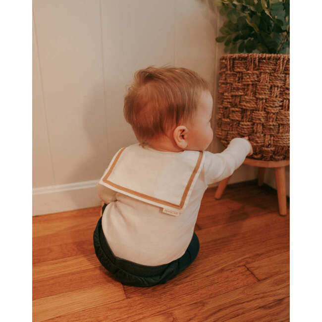 Sailor Style Bib, White - Other Accessories - 3