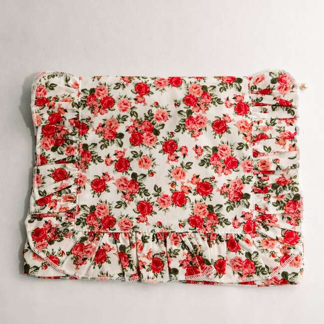 Crimson Rose Timeless Floral Ruffle Zipper Pouch - Bags - 4