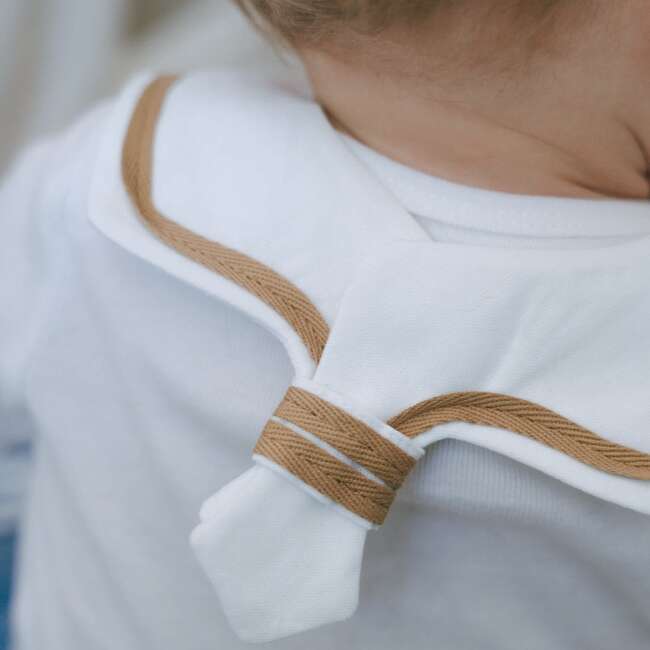 Sailor Style Bib, White - Other Accessories - 4
