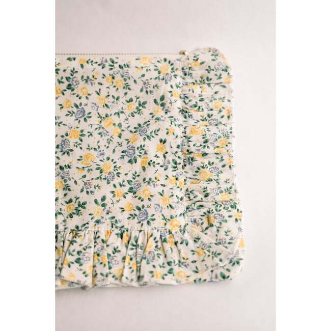 Buttercup Bloom Timeless Floral Ruffle Zipper Pouch - Bags - 3