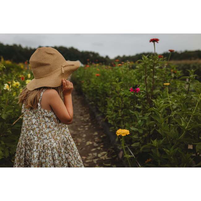 Hikari Pintuck Dress, Mustard Sage Blossom - Dresses - 4