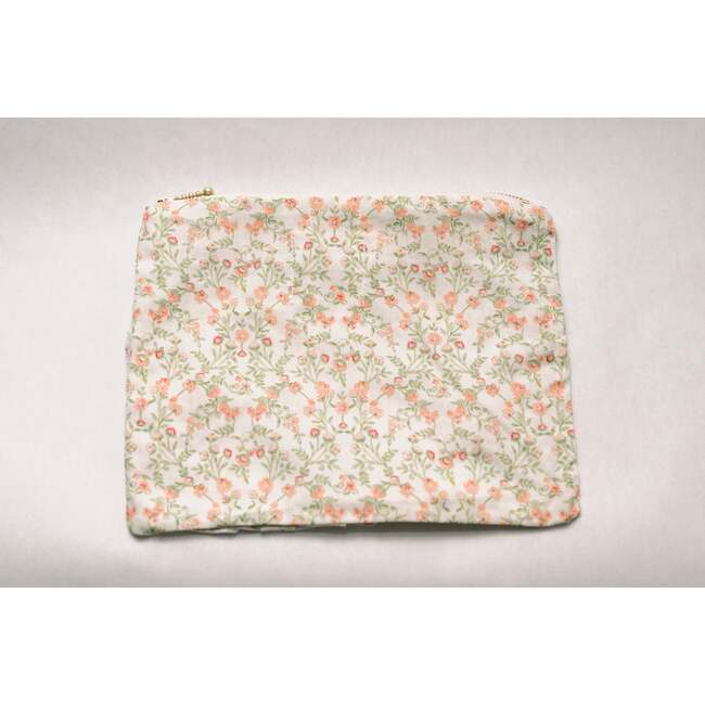 Apricot Meadow Timeless Floral Ruffle Zipper Pouch Lilac Vine Scroll - Bags - 4