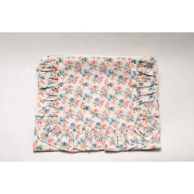 April Posies Timeless Floral Ruffle Zipper Pouch - Bags - 3