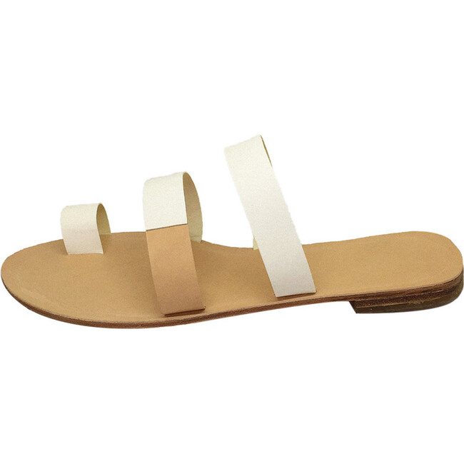 Women's Trompe L'oeil Sandal, White/natural