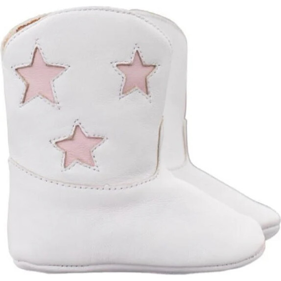 Spark Boots, White & Pink/White Stars