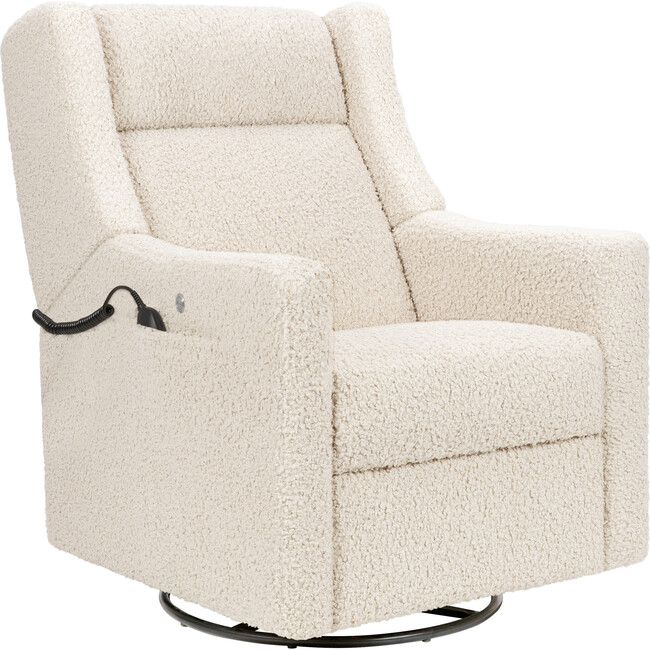 Kiwi Deluxe Power Glider Recliner, Almond Teddy Loop