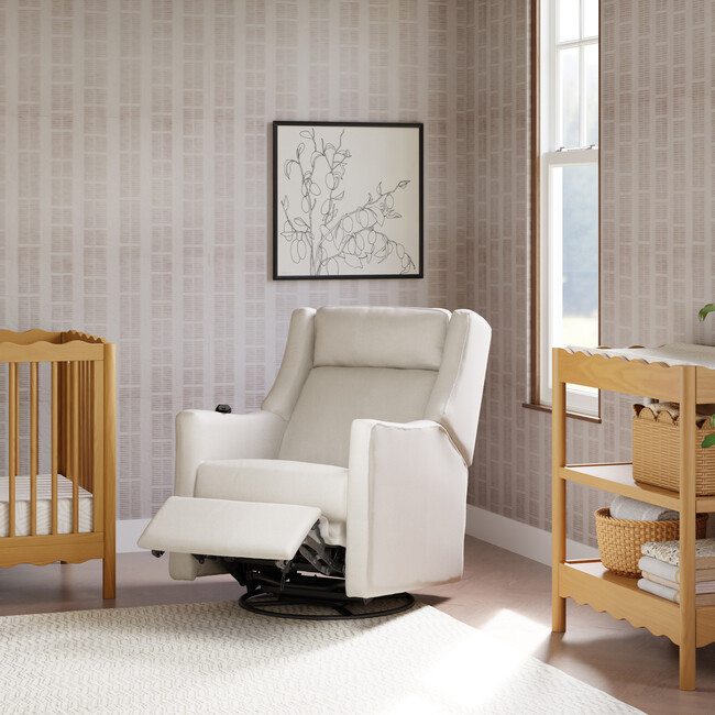 Kiwi Deluxe Power Glider Recliner, Performance Cream Eco-Weave