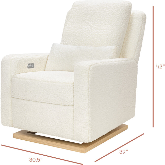 Sigi Glider Recliner, Cream Shearling
