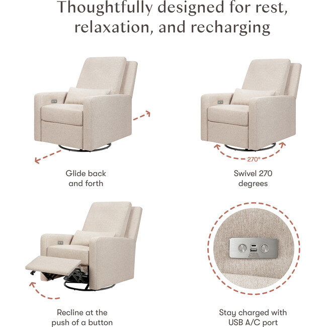 Sigi Glider Recliner, Performance Beach Eco-Weave - Glider - 3