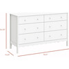 Swell 6-Drawer Assembled Dresser, White - Dressers - 4
