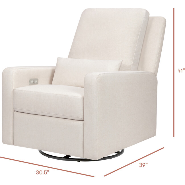 Sigi Glider Recliner, Performance Cream Eco-Weave - Glider - 5
