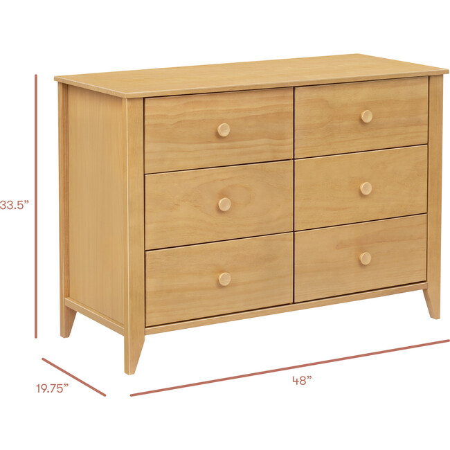 Sprout 6-Drawer Double Dresser, Honey - Dressers - 5