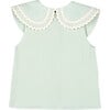 Alice Muslin Collared Blouse, Green Lily - Blouses - 1 - thumbnail