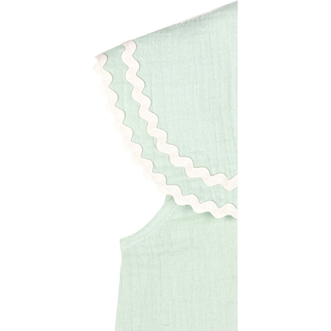 Alice Muslin Collared Blouse, Green Lily - Blouses - 3