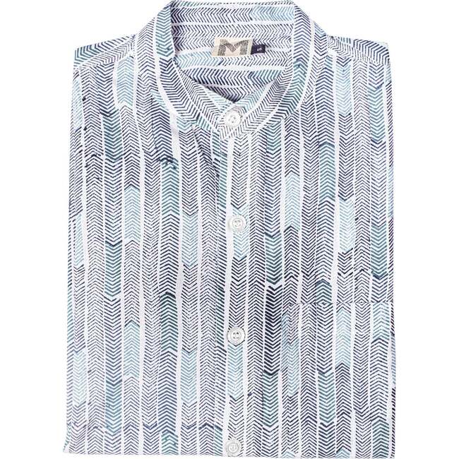 Block Printed Shirt for Men, Pondicherry - Polo Shirts - 7