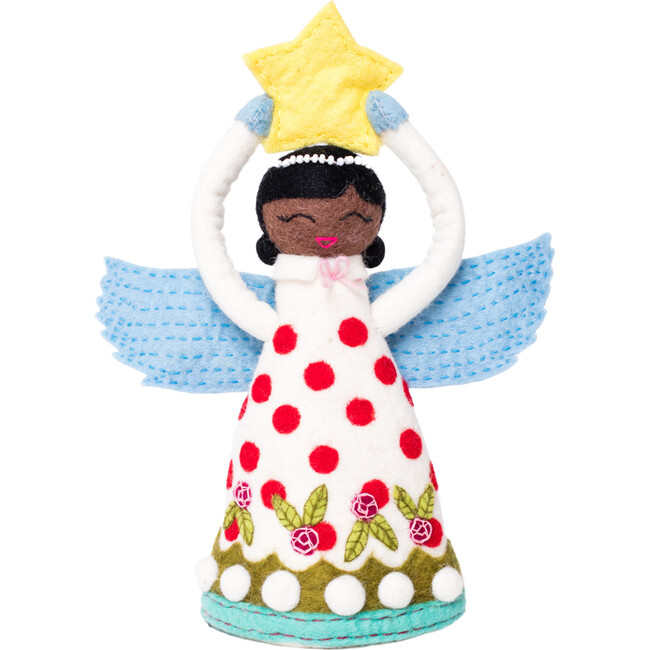 Simone Angel Tree Topper, Natural