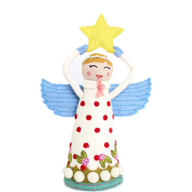 Joy Angel Tree Topper, Natural