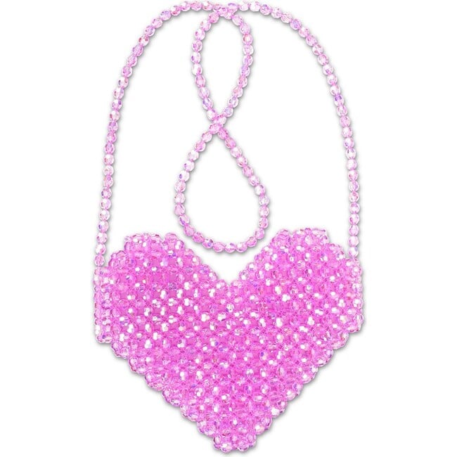 Shimmering Beaded Heart Crossbody Bag - Bags - 1