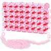 Pink Hearts Beaded Crossbody Bag - Bags - 3 - thumbnail
