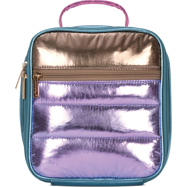 Icy Color Block Puffer Lunch Tote