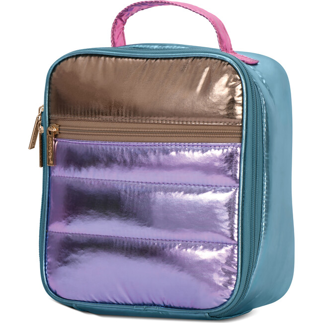 Icy Color Block Puffer Lunch Tote