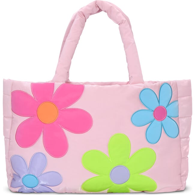 Pretty Petals Puffy Weekender Bag, Pink - Bags - 1