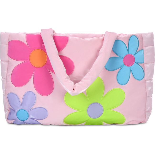 Pretty Petals Puffy Weekender Bag, Pink - Bags - 4