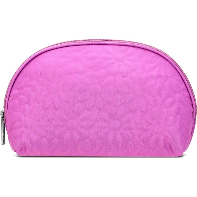 Puffy Flowers Oval Cosmetic Bag, Pink