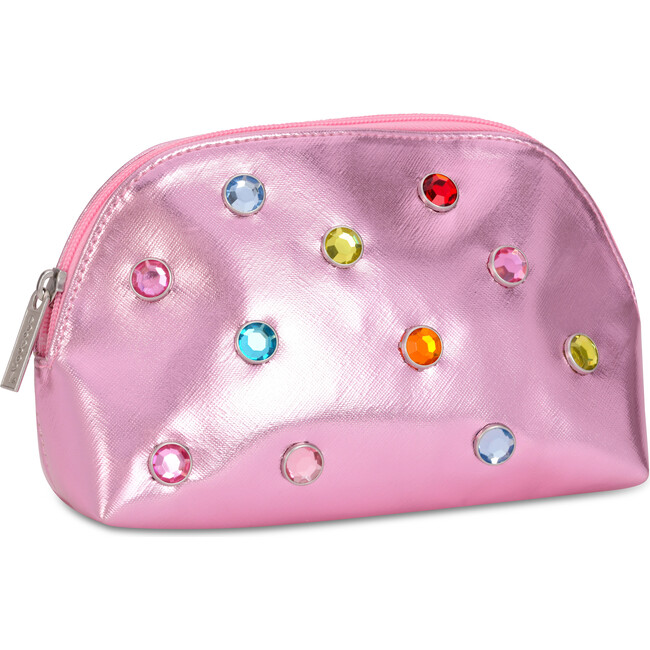 Pink Candy Gem Oval Cosmetic Bag - Bags - 3