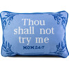 Try Me Needlepoint Pillow, Blue & White - Decorative Pillows - 1 - thumbnail