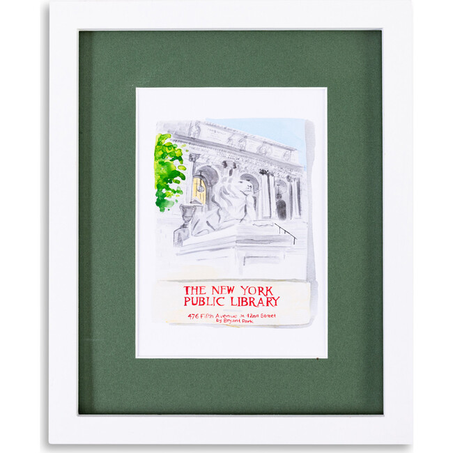 NY Public Library Matchbook, Grey, Blue