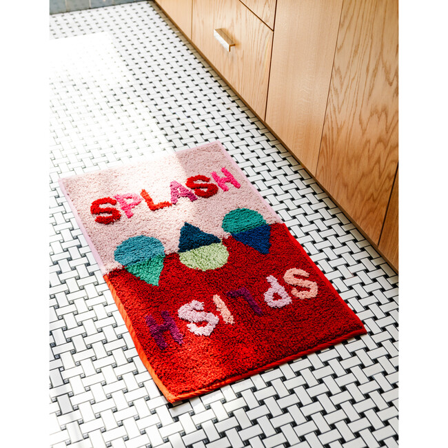 Splish Splash Bath Mat, Pink, Red & Teal - Bath Accessories - 2
