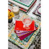 Icon Linen Cocktail Napkins Set of 6 - Kaleidoscope, Teal, Pink, Orange, Mint Green, Purple, Magenta - Tableware - 2 - thumbnail